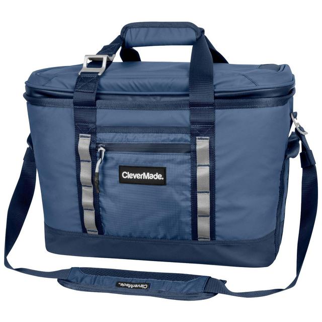 CleverMade Maverick Deluxe Soft Sided Leakproof Collapsible Cooler Bag - Navy