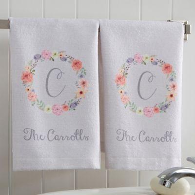 Floral Wreath Hand Towel