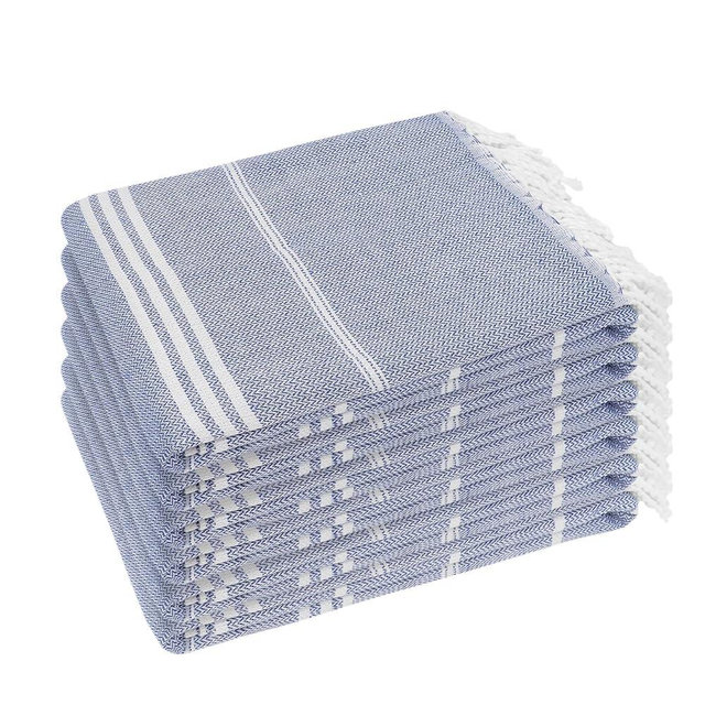 YSYJ Turkish Beach Towel 6 Pack Beach Towels 36"x71" Beach Towel Oversized Sand Free Turkish Towel Quick Dry Bath Towels Navy