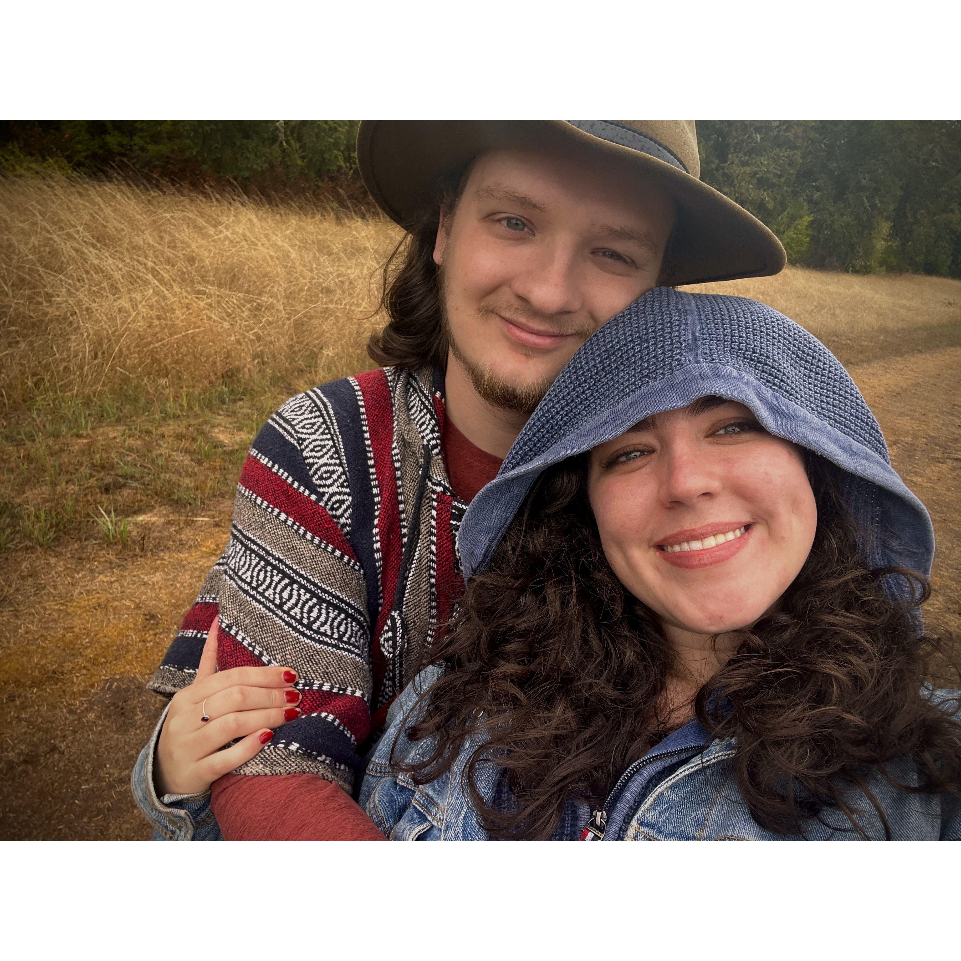 From the first few months of  dating. Ethan worked from home in Forest Grove, and Sophia finished up her junior year of college.