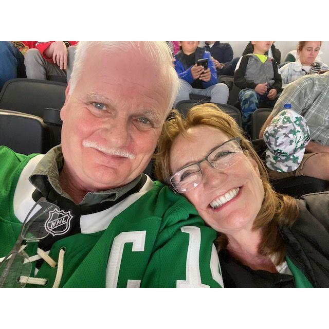 We love going to hockey games.  Go Dallas Stars