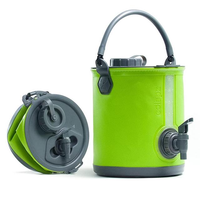 Colapz 2-in-1 Collapsible Camping Water Container - Sports Water Jug - RV Bucket with Spigot - Water Jug Dispenser - Two Colors