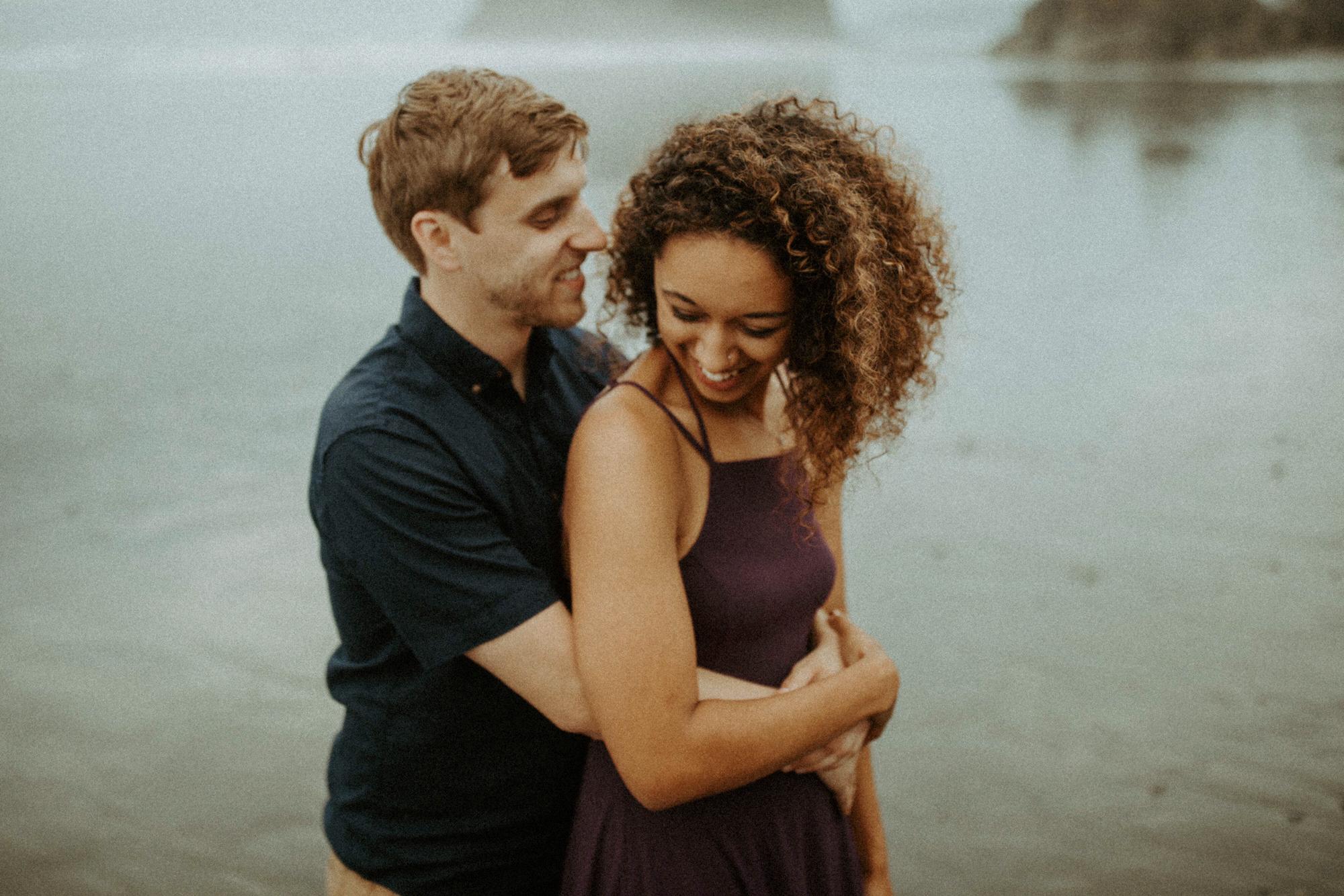 Our engagement photo shoot at Ruby Beach.