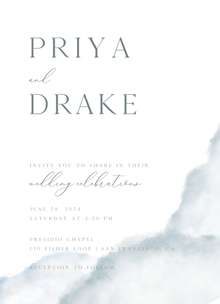 Altavilla Classic | Steel Gray | Zola Wedding Invitations