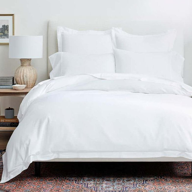 Signature Hemmed Duvet Set (White) (King)