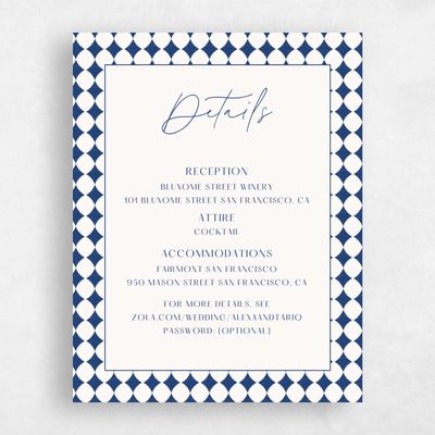 Light Navy, Blue Wedding Enclosure - Raven