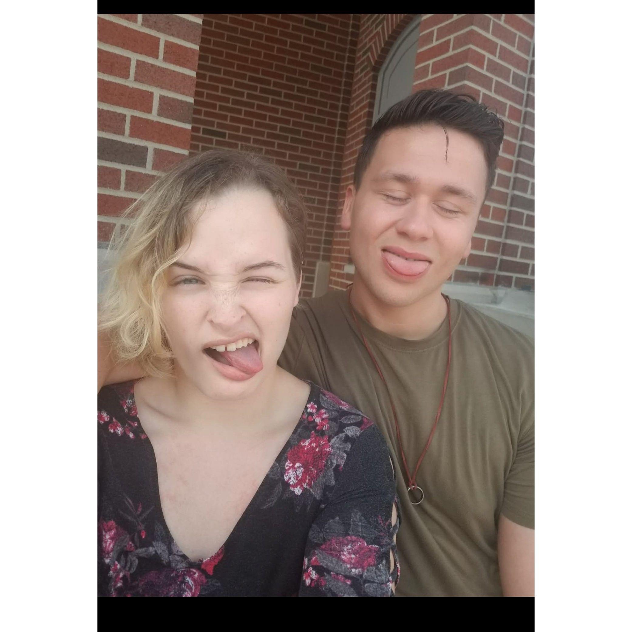 Groom met the father of the bride shortly before this was taken!