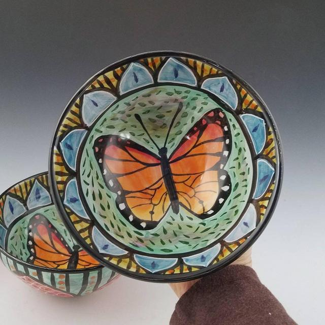 Monarch Butterfly Medium Serving Bowl -...