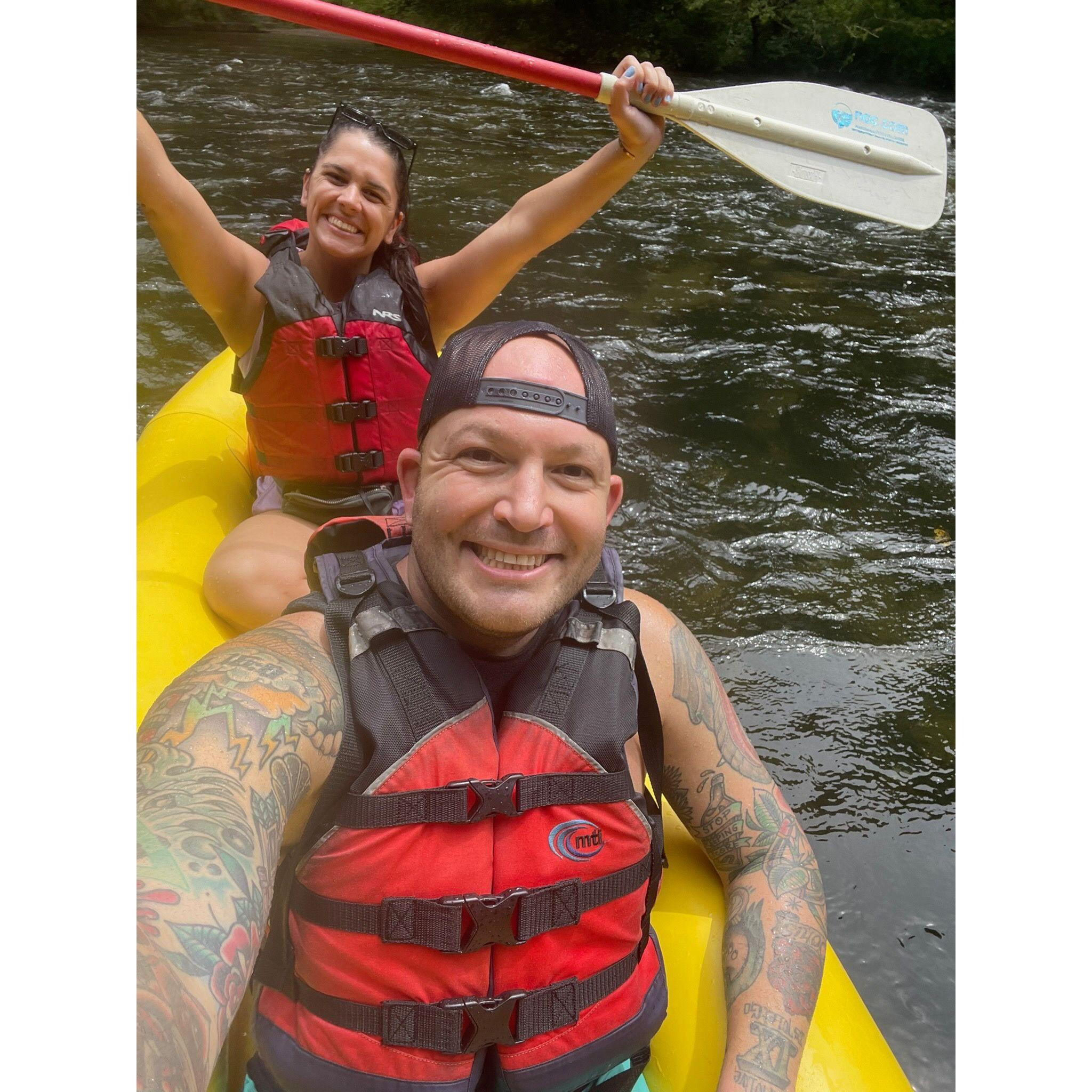 Potentially the last photo of us ever in a double kayak.