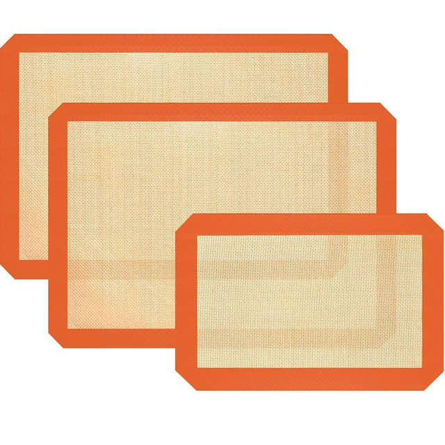 Silicone Baking Mat, 3 Pack Reusable Baking Mat, Non-Stick, Food Safe Silicone Mats for Baking, Oven Baking Sheet for Making Cookies, Macaroons, Bread