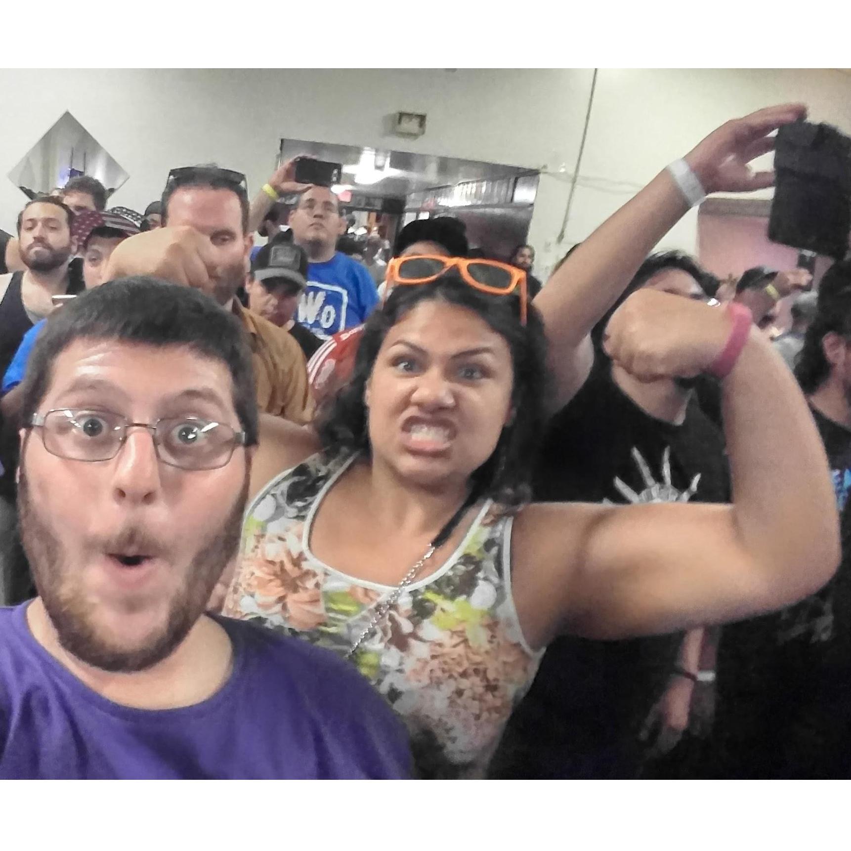 When Harri took Olivia to her first Bar Wrestling show!