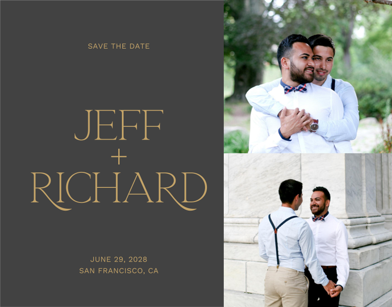 Hazeldale Multiphoto | Dark Charcoal | Zola Save The Dates