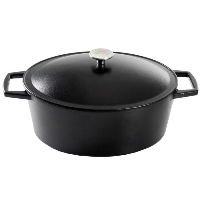 Artisanal Kitchen Supply® Pre-Seasoned Cast Iron 7 qt. Dutch Oven in Black