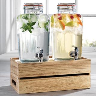 2 Piece Beverage Dispenser with Crate