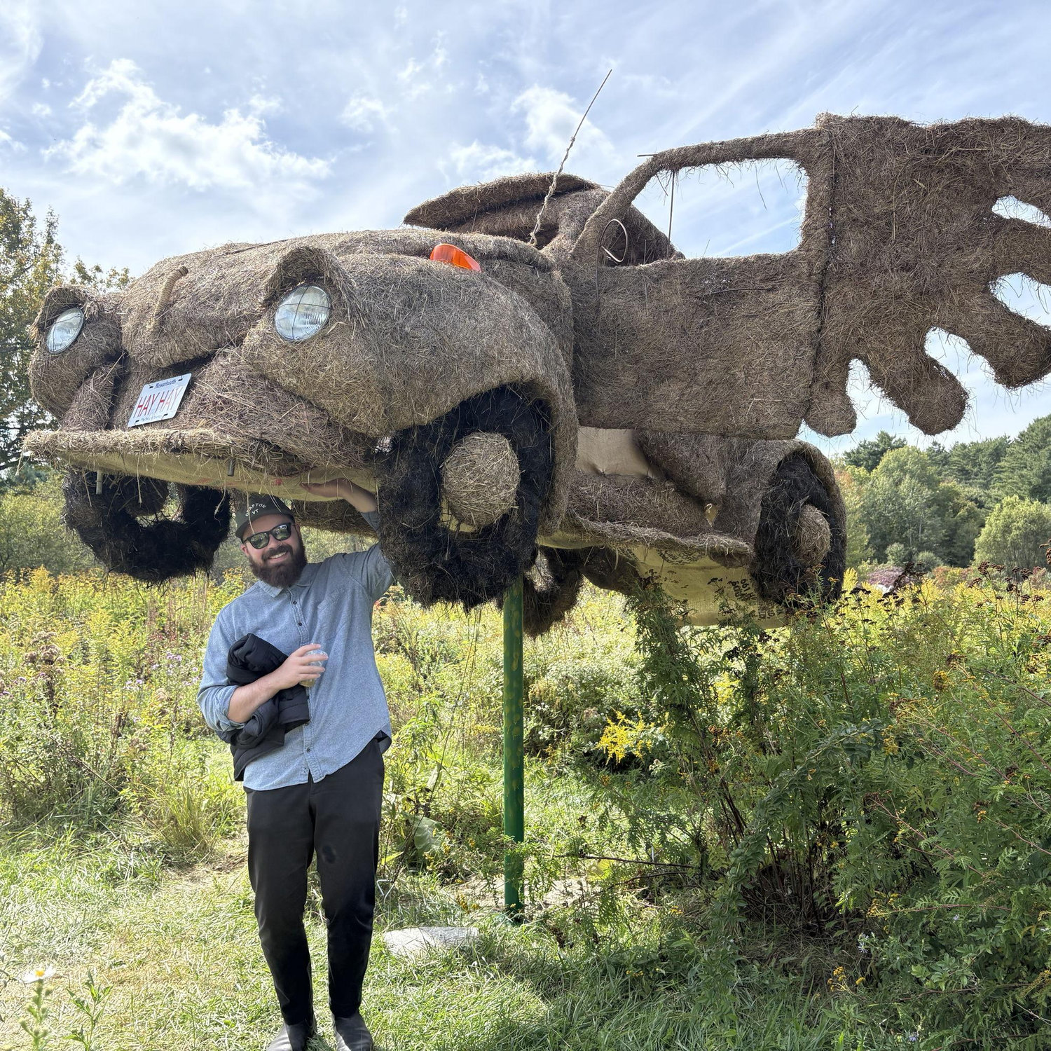 Flying car at the apple orchard!