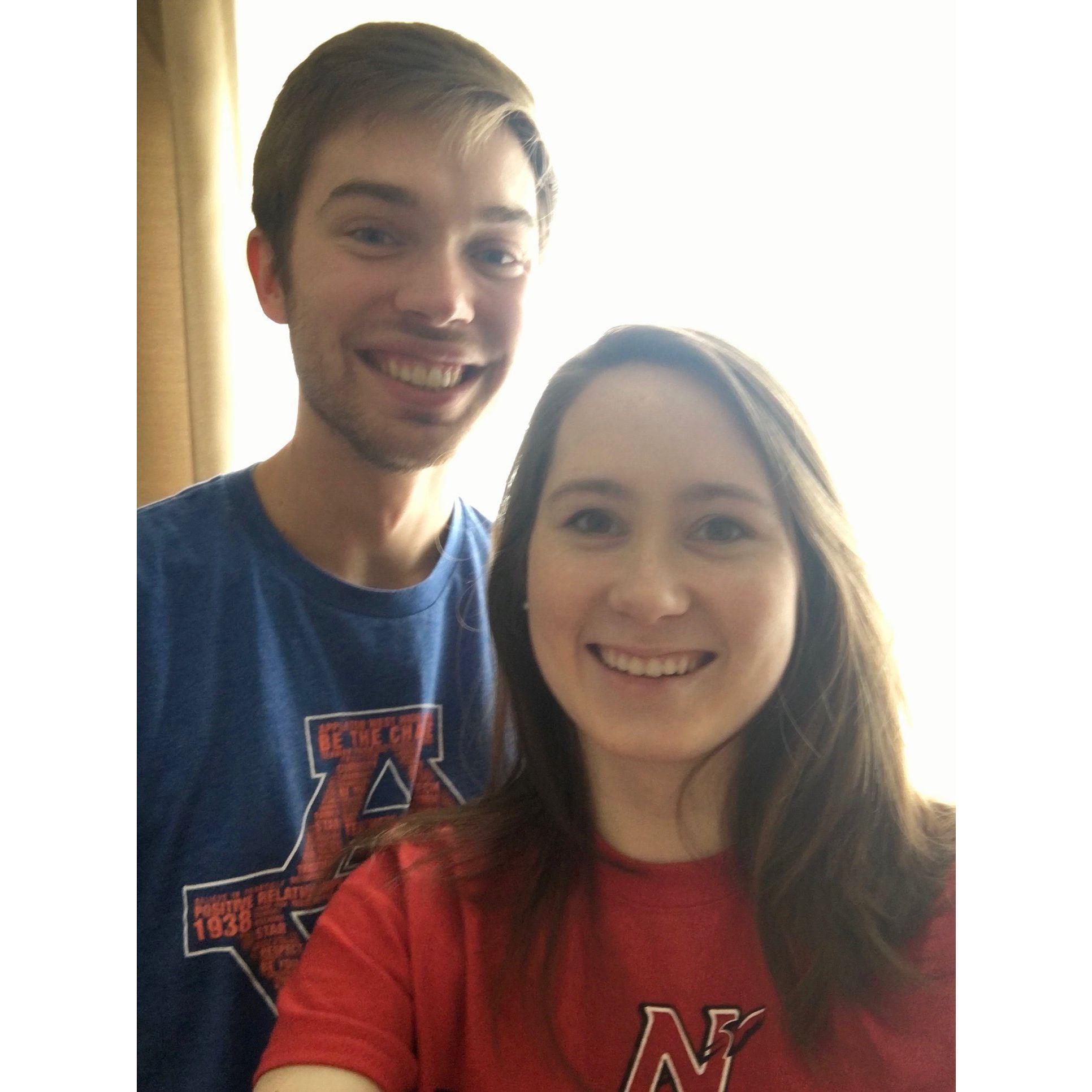 On our first day of student teaching in the Appleton area. Early fall 2019.