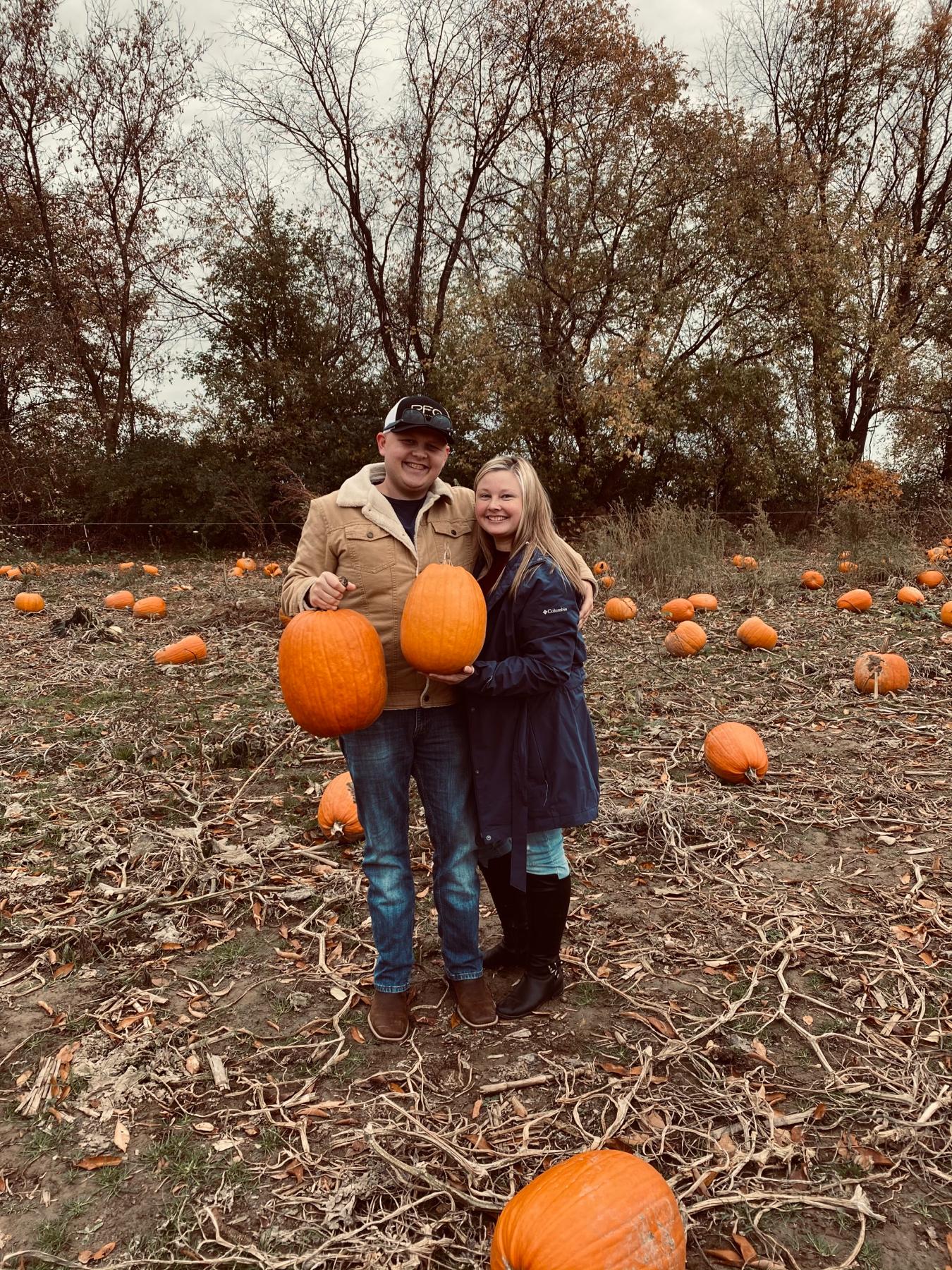 Picking our perfect pumpkin!