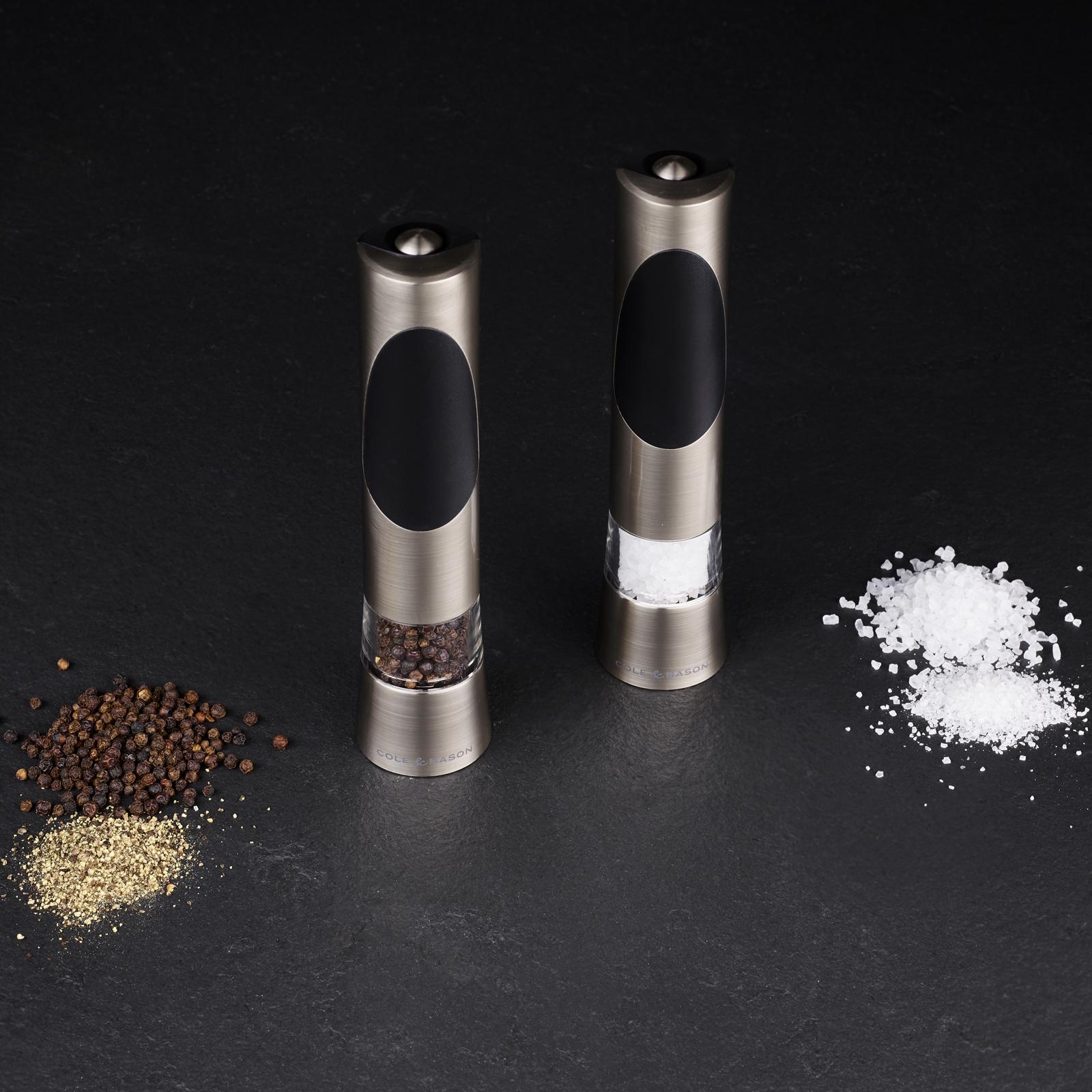 Double electric salt and pepper grinder, Pearl Grey - Cuisinart