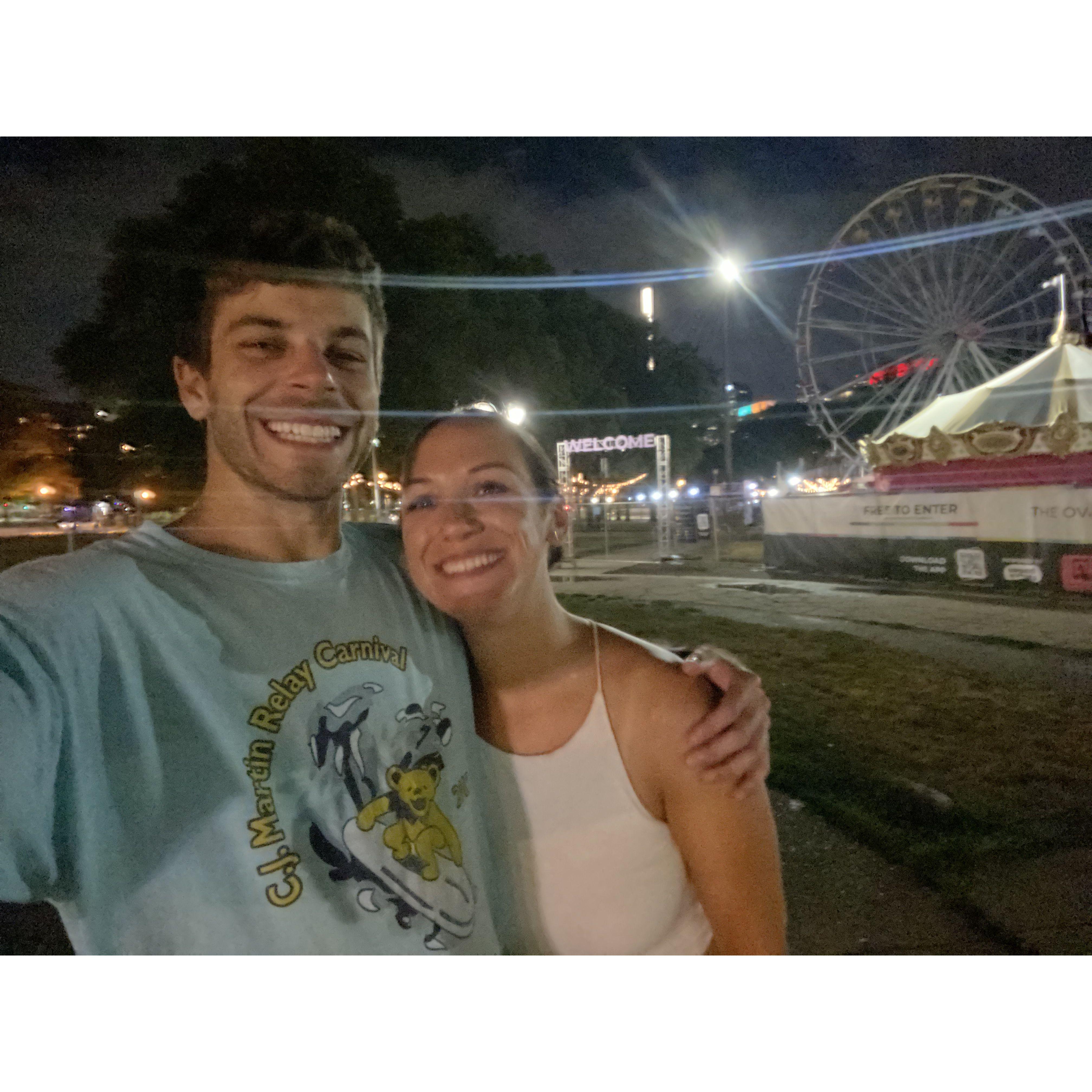 Emily brought Tom to see a Grateful Dead cover band by the Philadelphia Art Museum a few summers ago- he has been a fan ever since