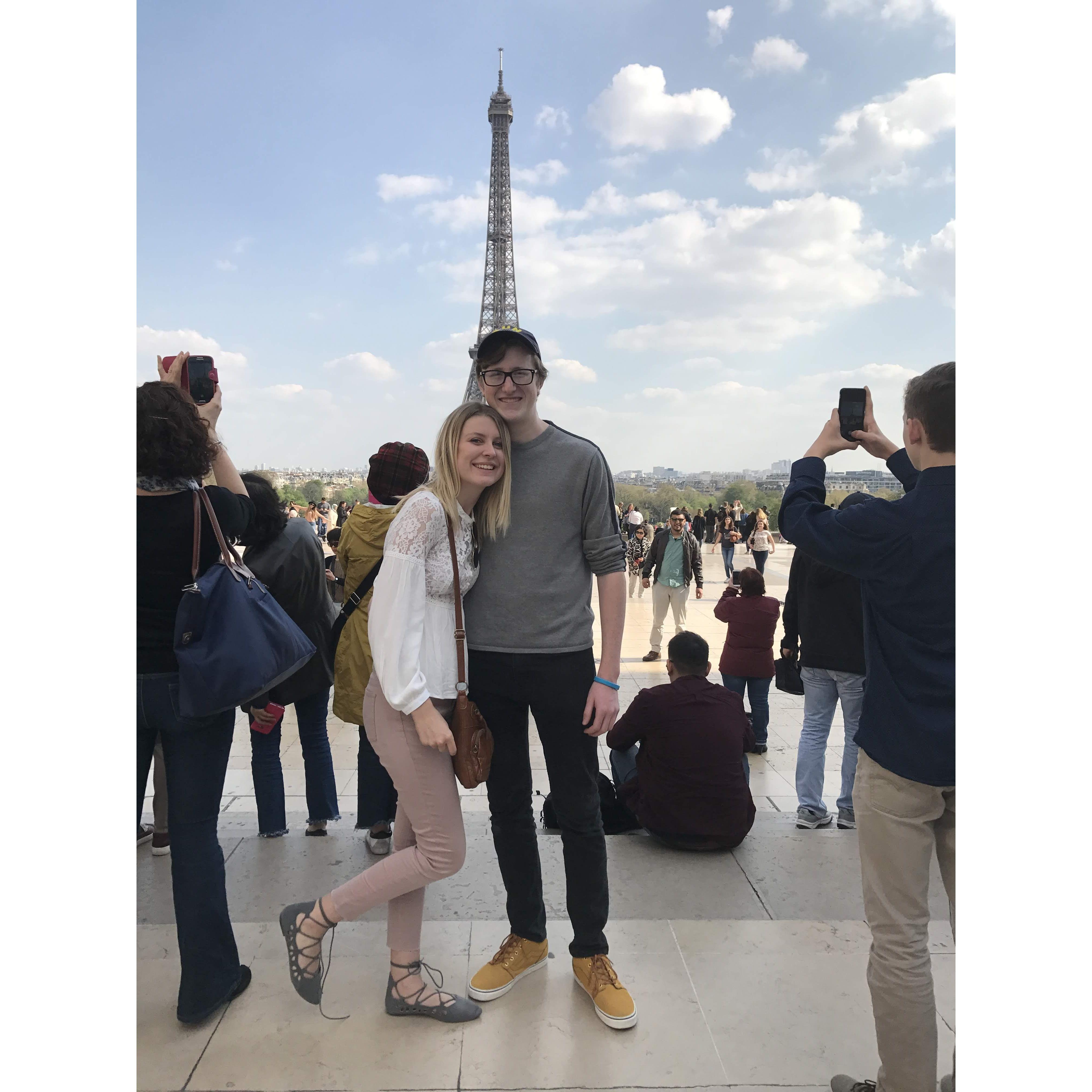 Us at the Eiffel Tower, during our senior choir trip to Europe.