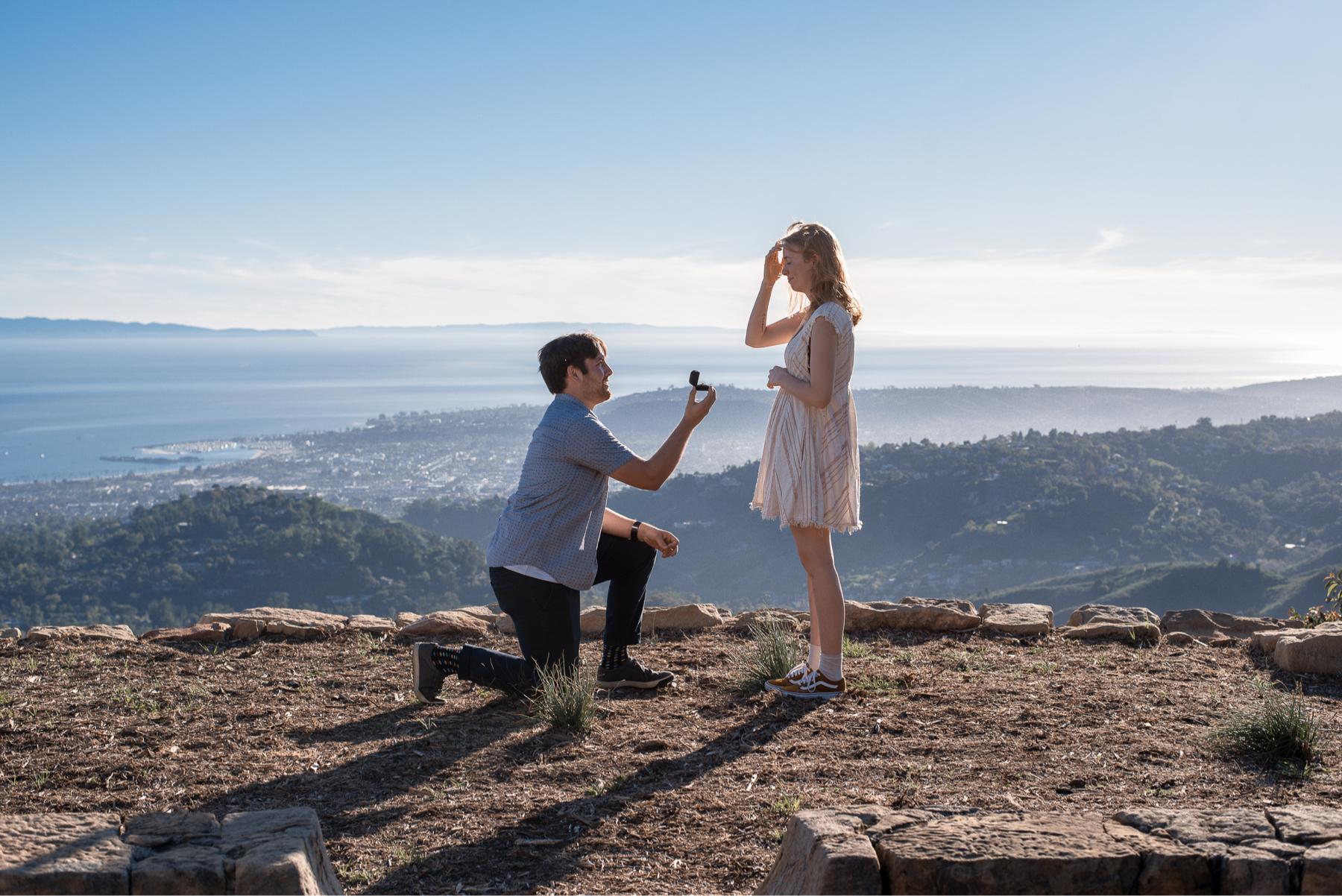 The day Will proposed on the hike we took on our very first date!