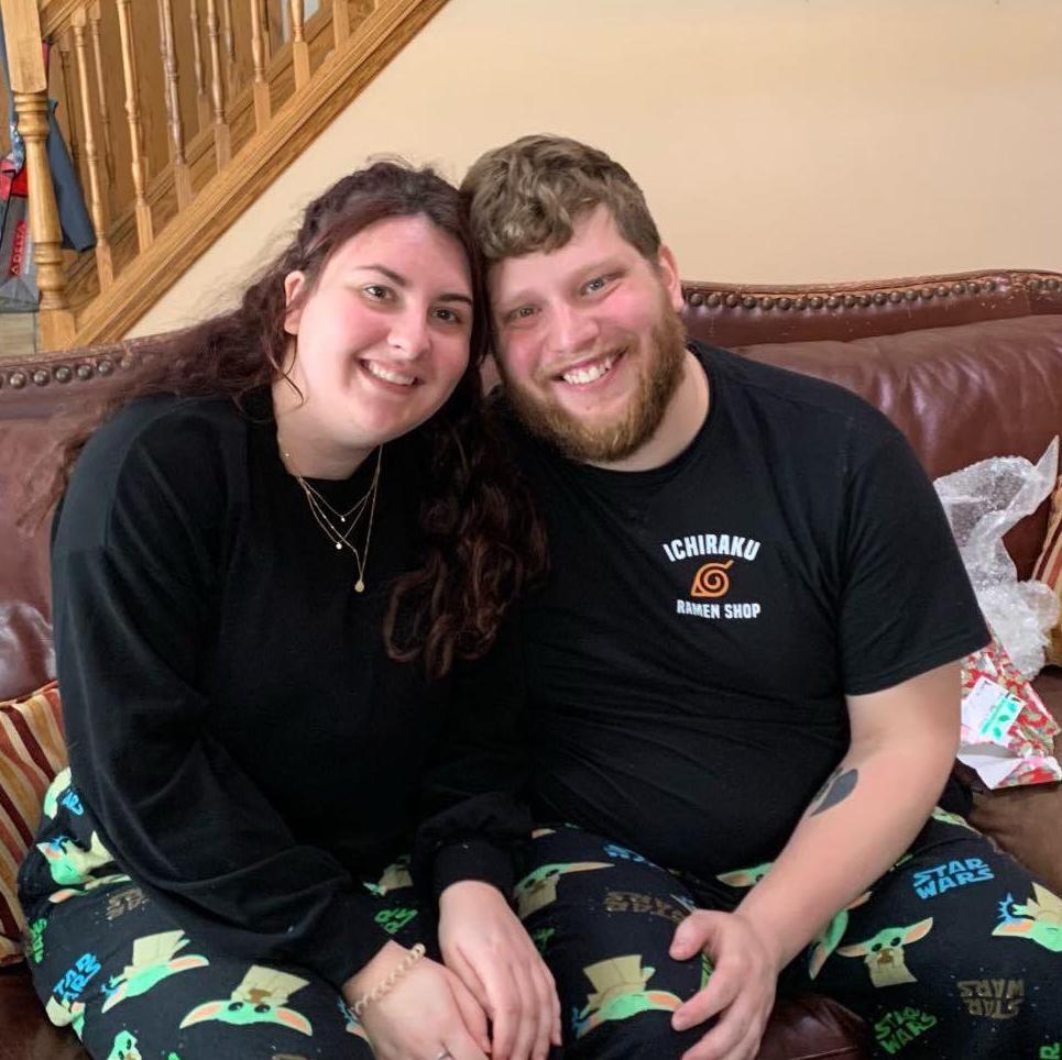 Our Frist Christmas together. We got matching PJ's that year.