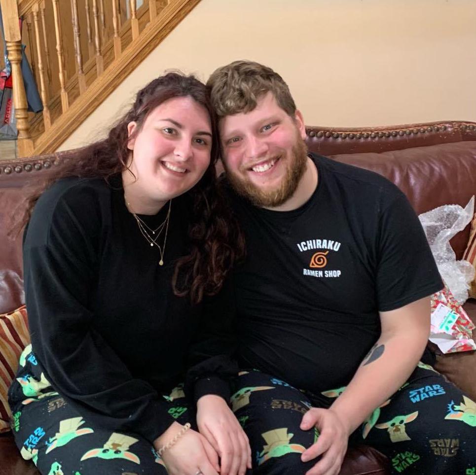 Our Frist Christmas together. We got matching PJ's that year.