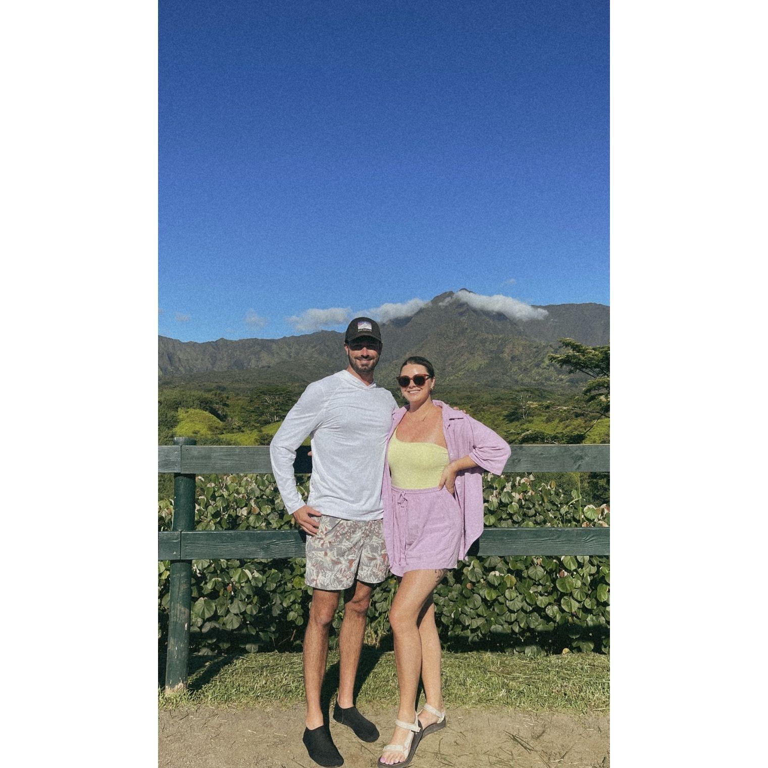 Before our Sugar Cane tour in Hawaii