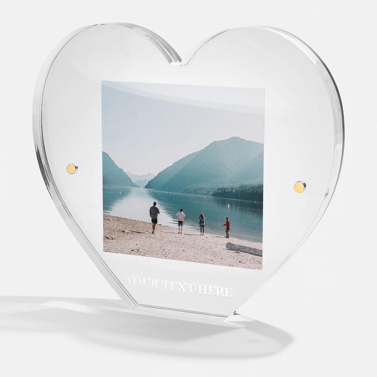 Picture Perfect Acrylic Frame - Clear Heart Shape