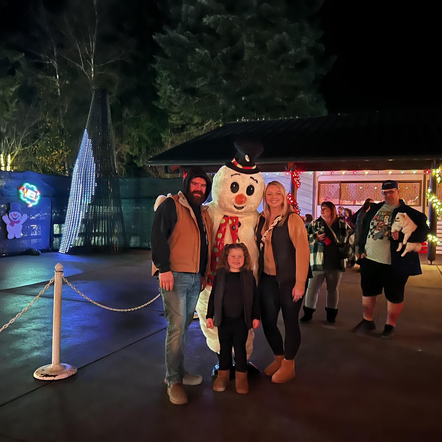 Frosty the Snowman at the Lights of Christmas