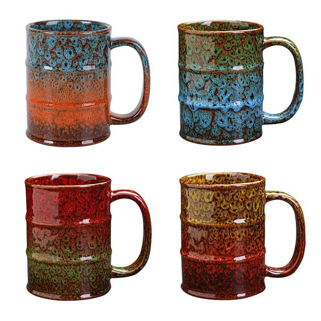 LGQ Coffee Mug,20 Oz Coffee Cups Ceramic Tea Cup Large Coffee Mug for Office and Home - Dishwasher and Microwave Safe Novelty Coffee Mugs, 1pcs. (multicolour-4pcs)