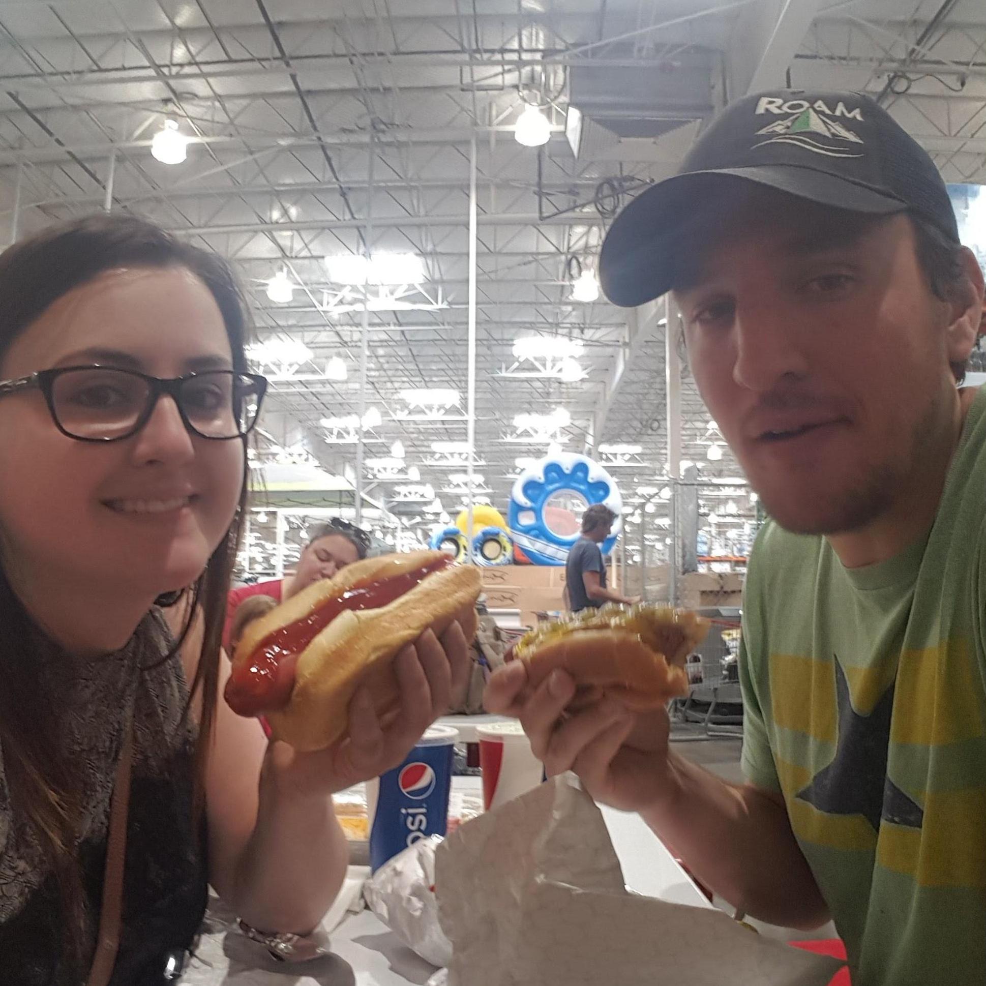 2nd Anniversary celebration: Costco hotdogs!