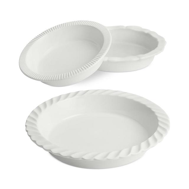 Martha Stewart Collection Core Pie Dishes, Set of 3, Created for Macy's