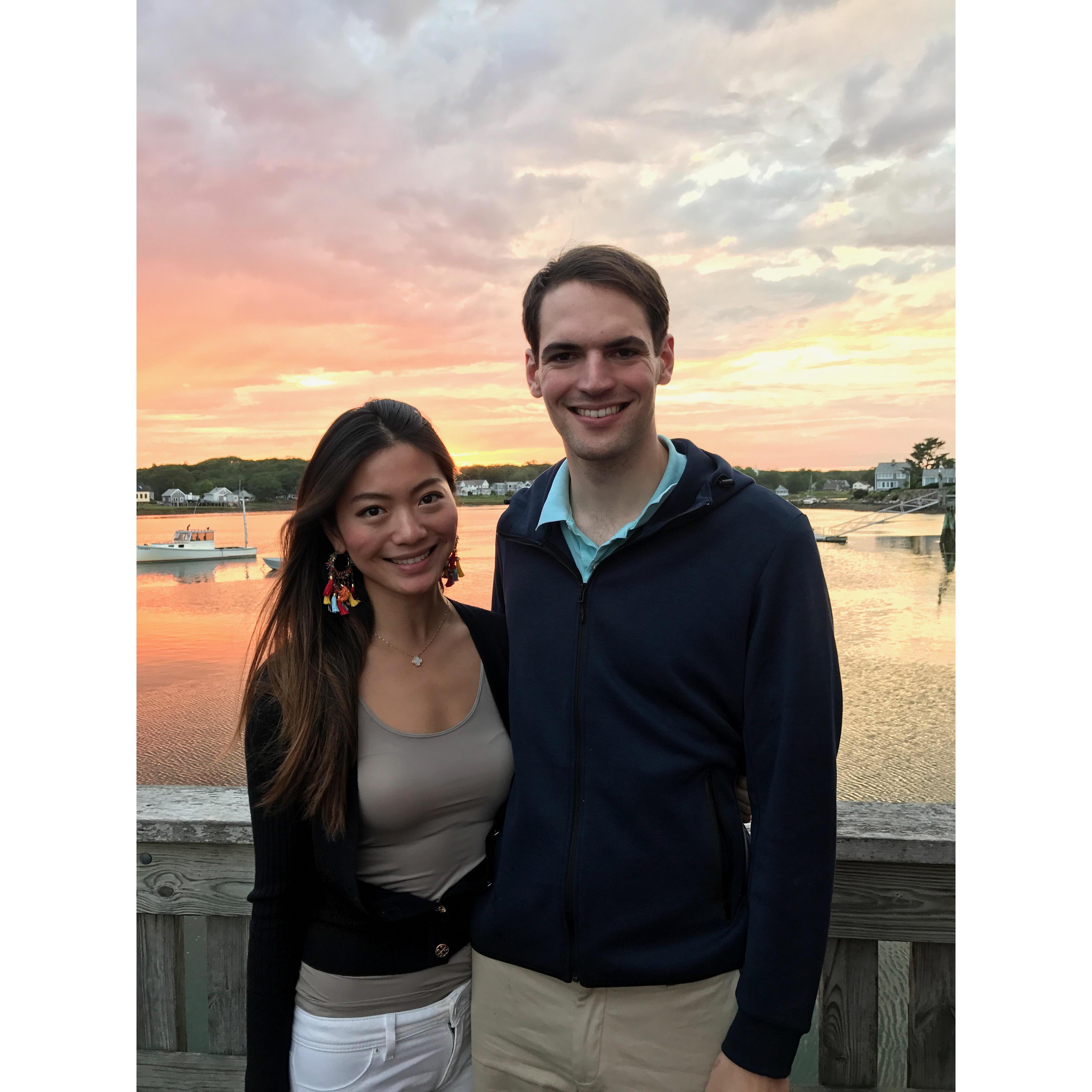 The first trip we ever took together - near Portland, Maine.