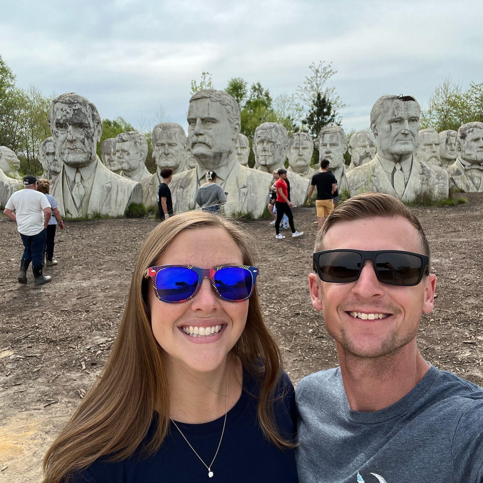 We went to “The President’s Head” exhibit in Williamsburg!