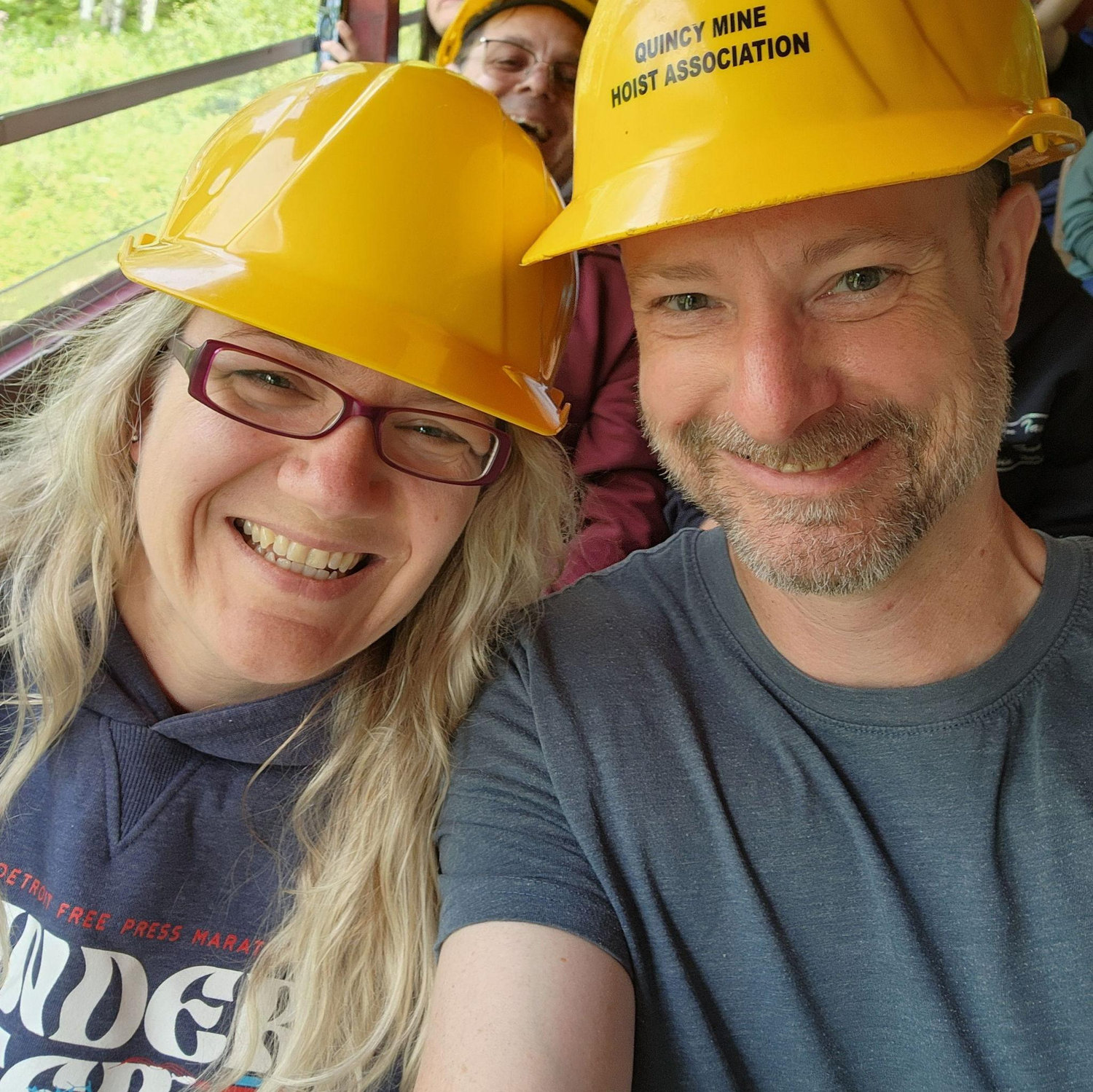 Heading in to tour a copper mine up in the UP.