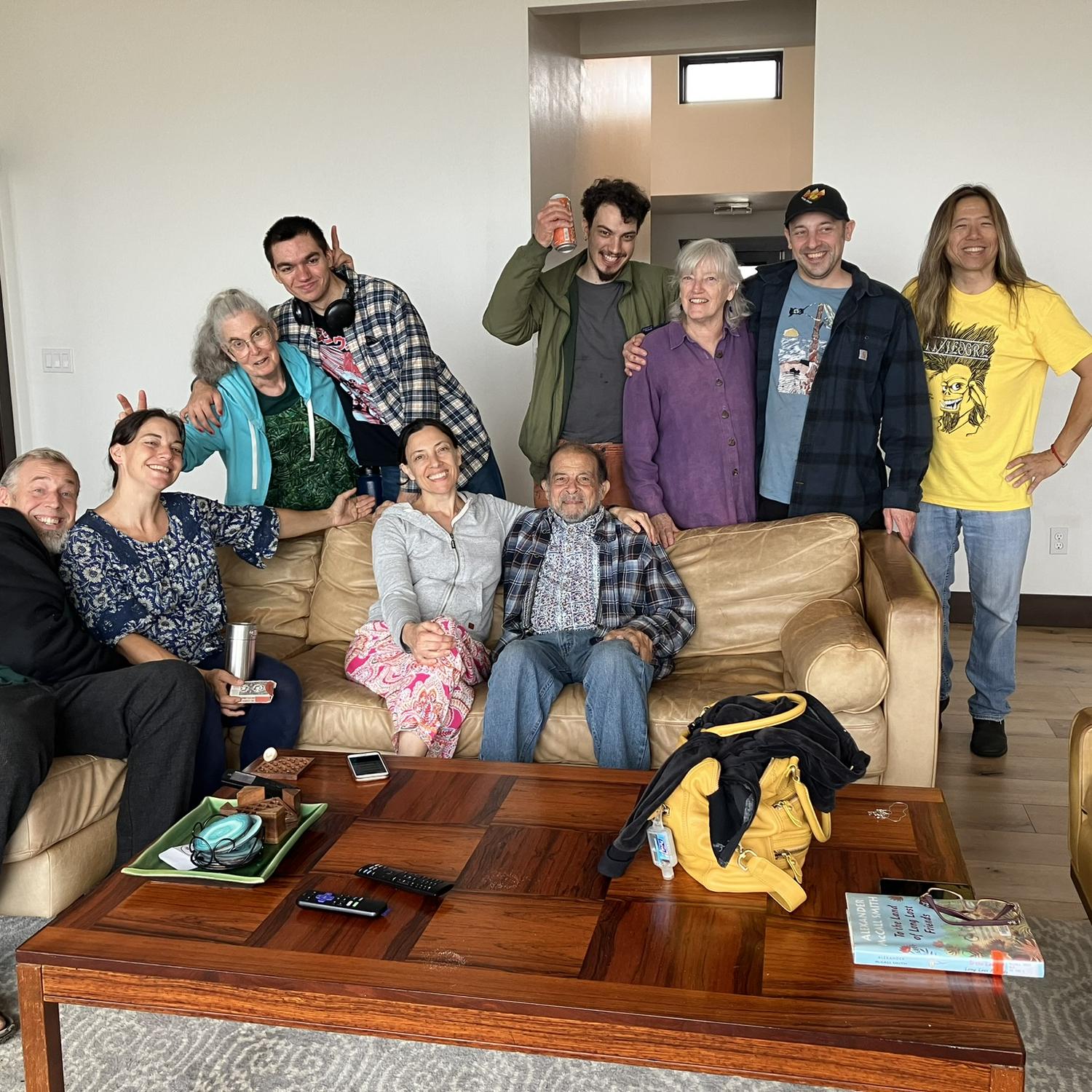 Blake with the Baz fam at Bronwyn's birthday bash on the coast, Aug 2023