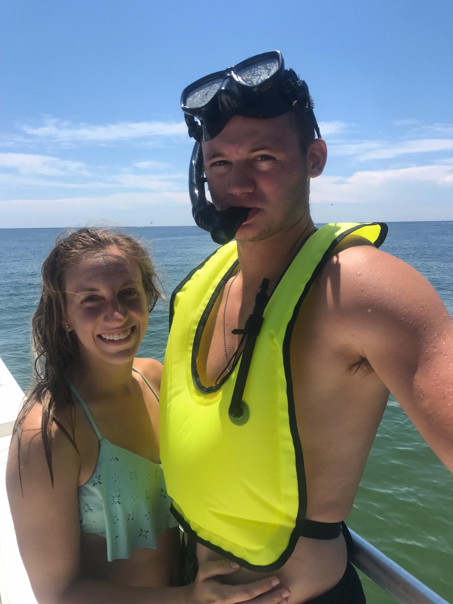 Snorkeling in Orange Beach, AL.