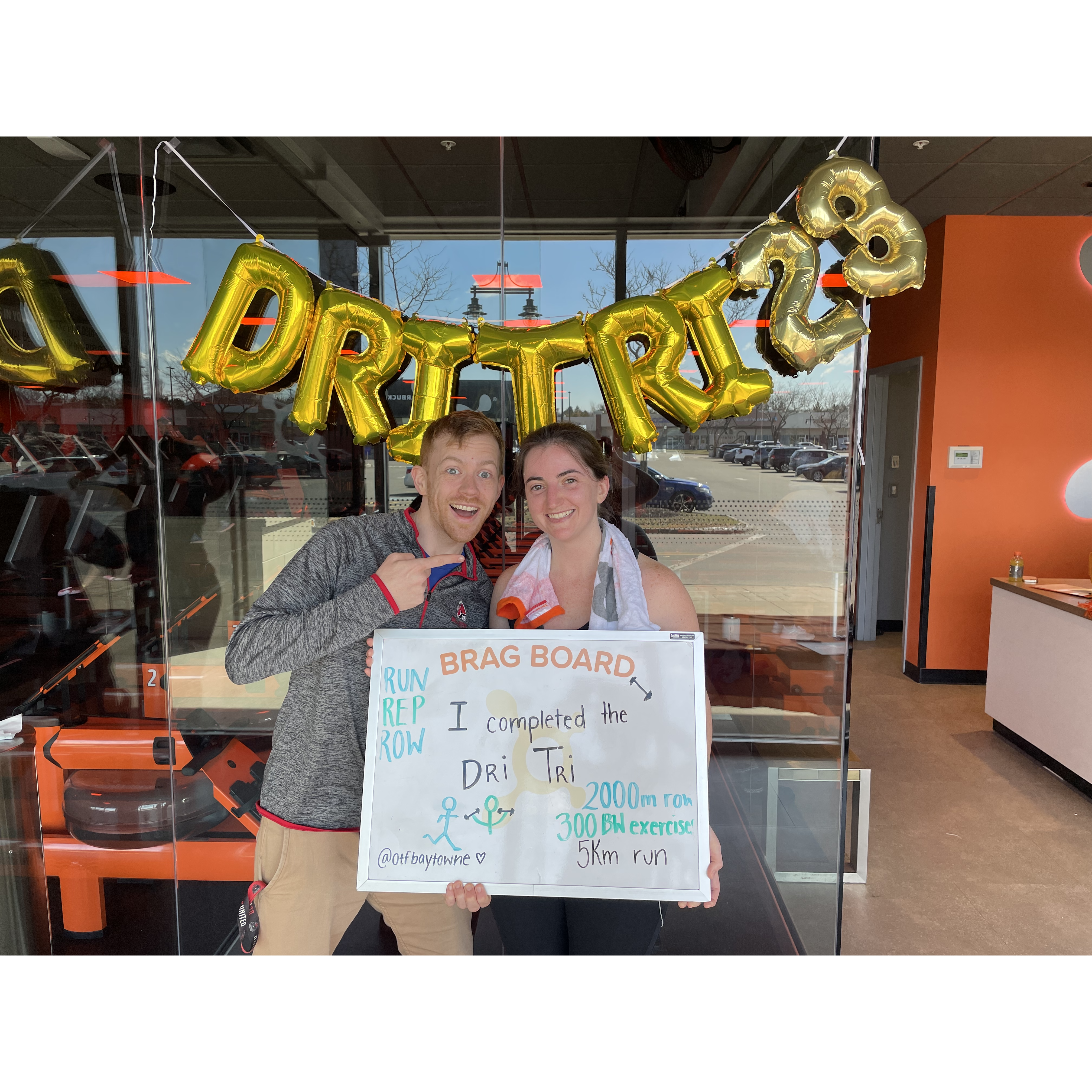 Brianna's first DriTri at Orange Theory