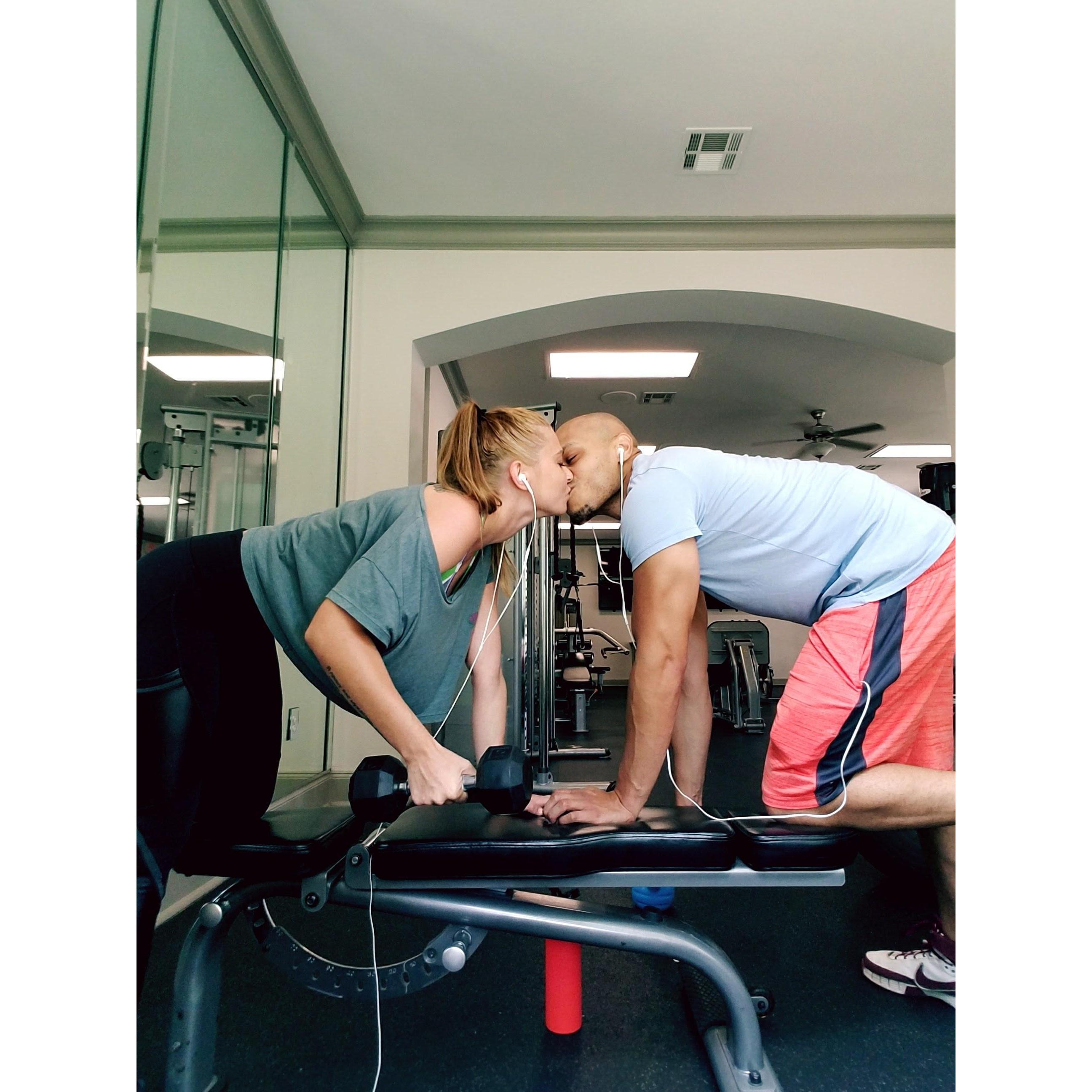 The couple that works out together.