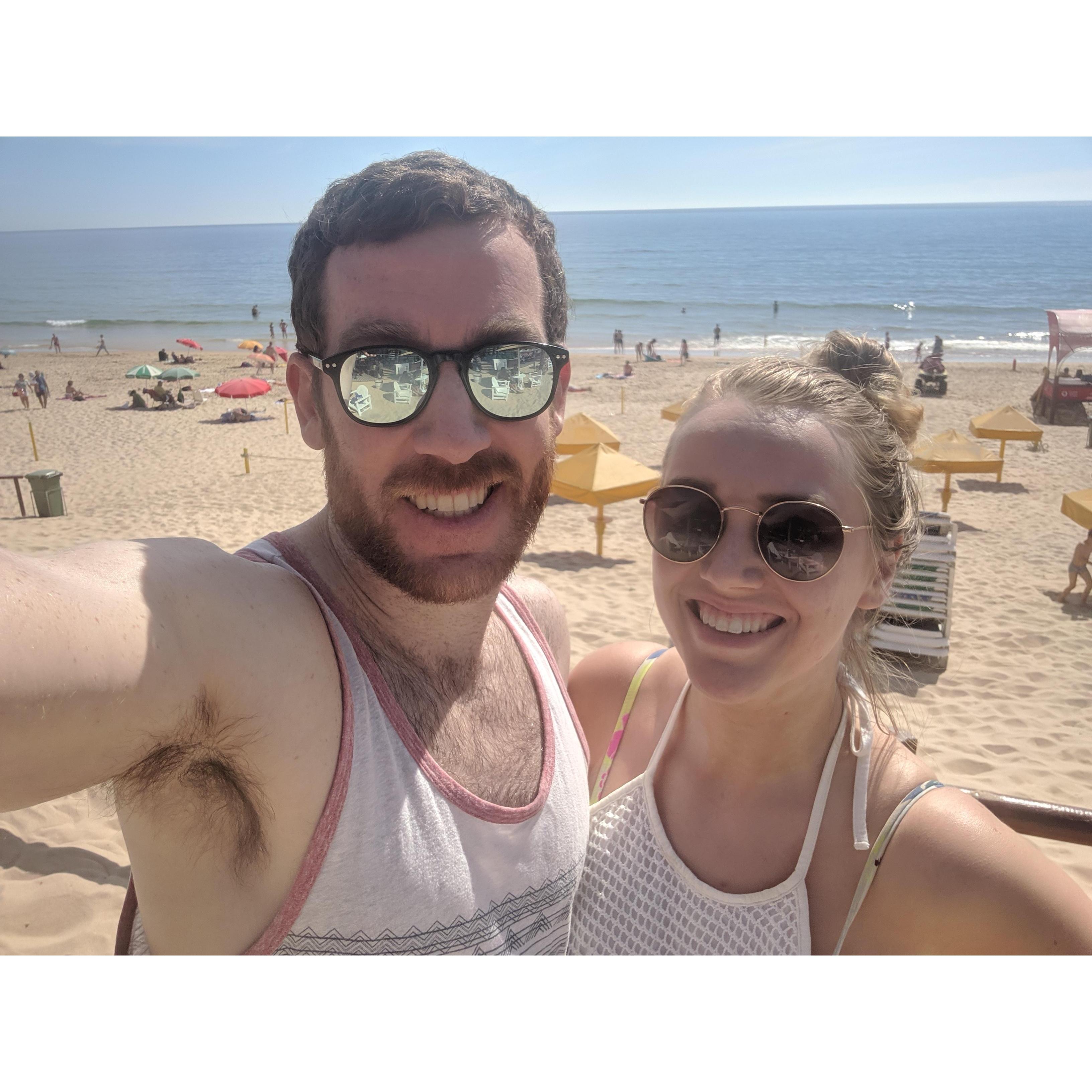 A Portuguese beach day outside of Lisbon.