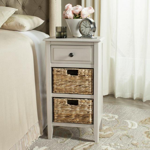 Santa Cruz Solid Wood End Table Storage
