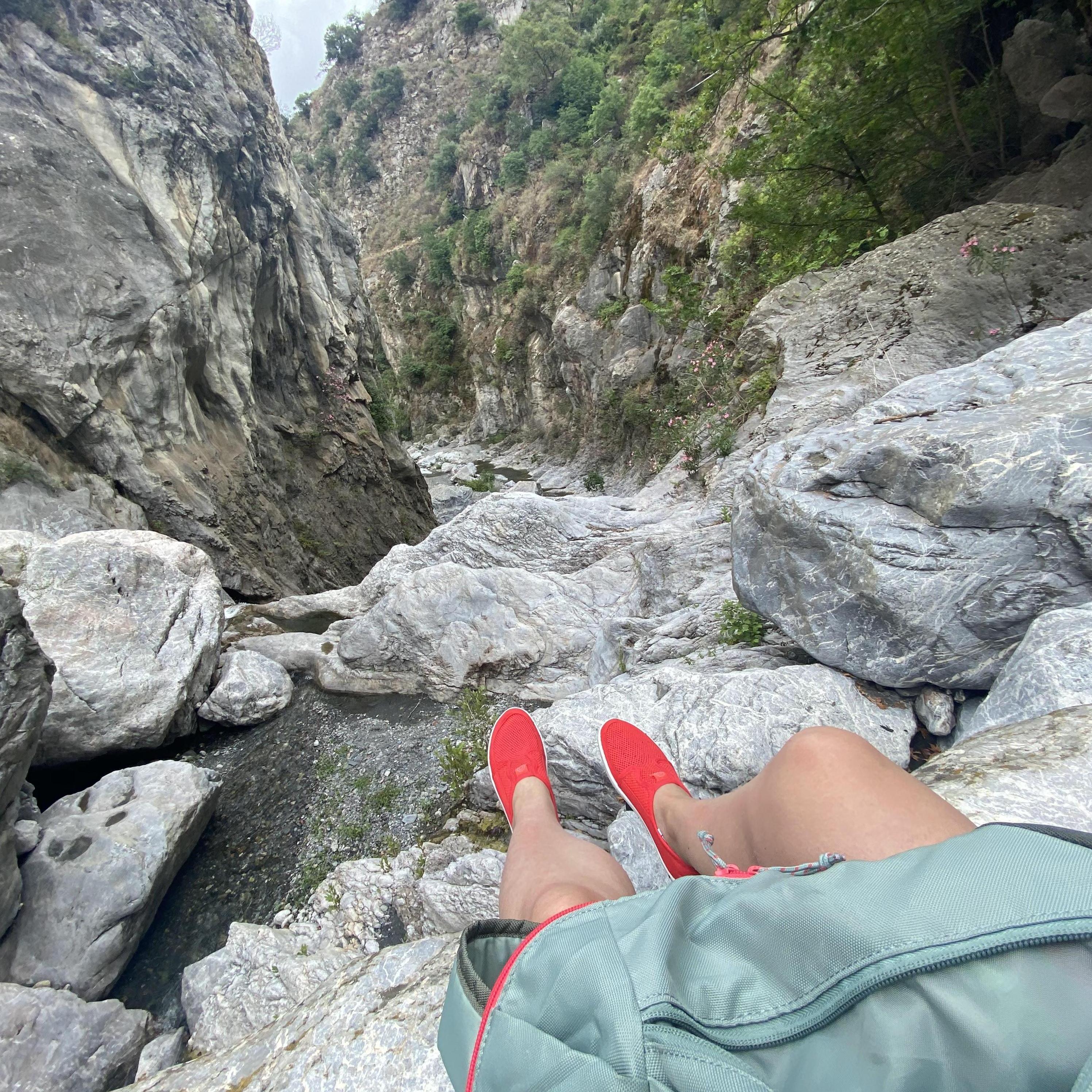 Our first and LAST hike in the water.  Ravine hikes with water are not for us lol