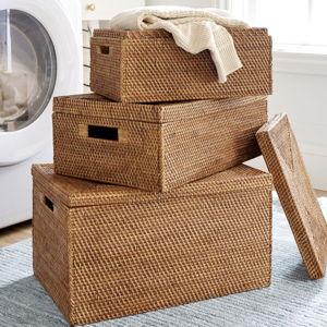 Tava Handwoven Basket Set with Lids