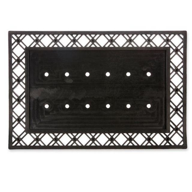"Evergreen Geometric Border 24" x 36" Doormat Base in Black"