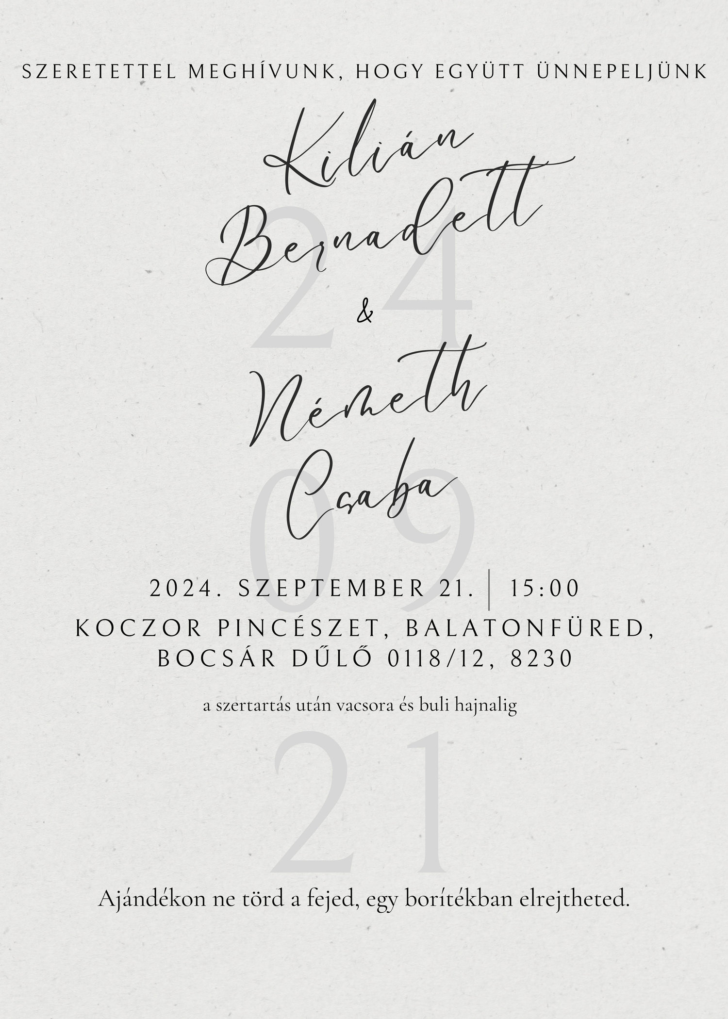 The Wedding Website of Kilián Bernadett and Németh Csaba