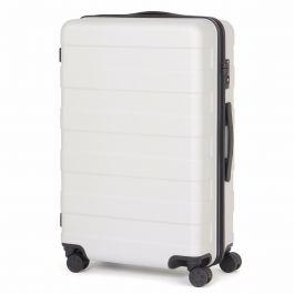 Adjustable Handle Hard Carry Suitcase 62L Light Gray