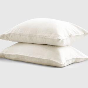 European Linen Pillowcase Set in Ivory (King)