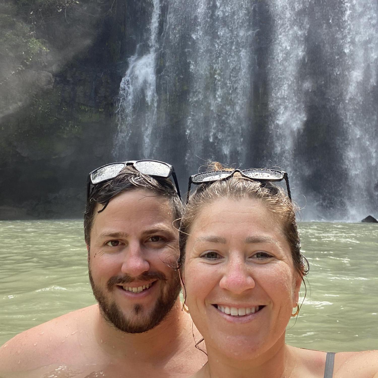 Mucking about in waterfalls in Costa Rica, 2022.