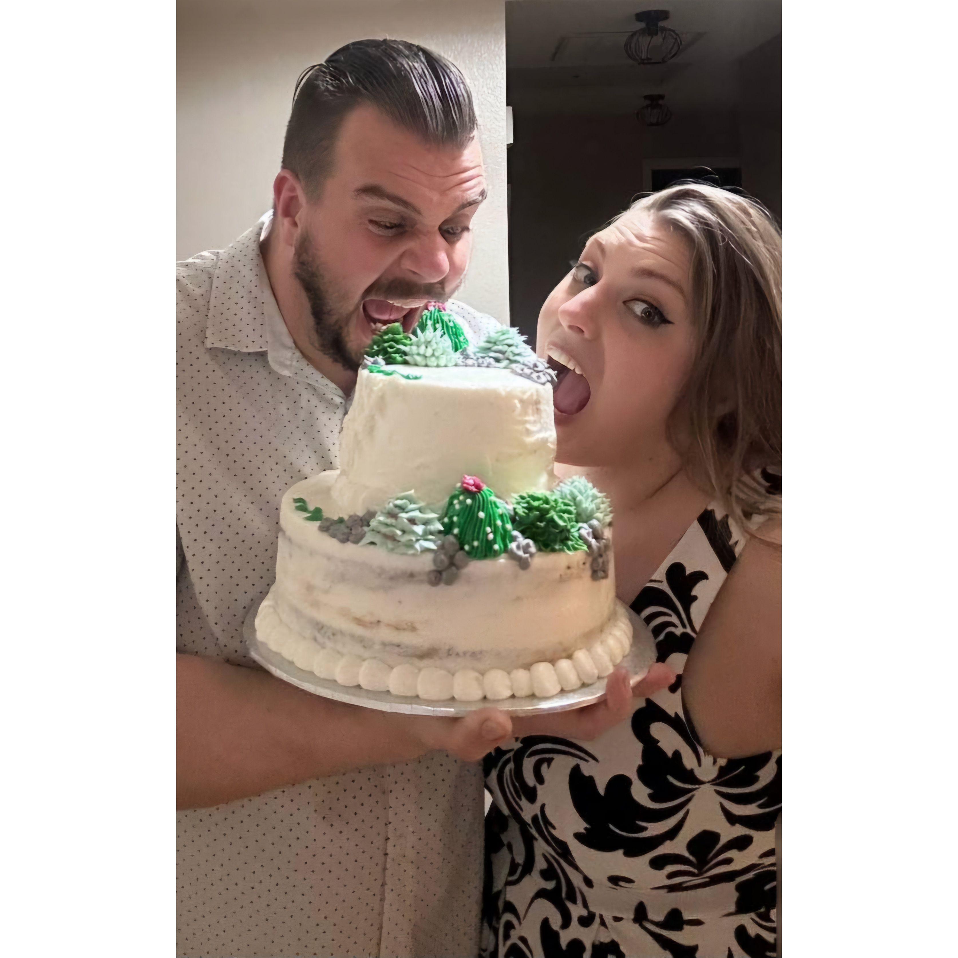 Proposal Anniversary cake for our save the dates!